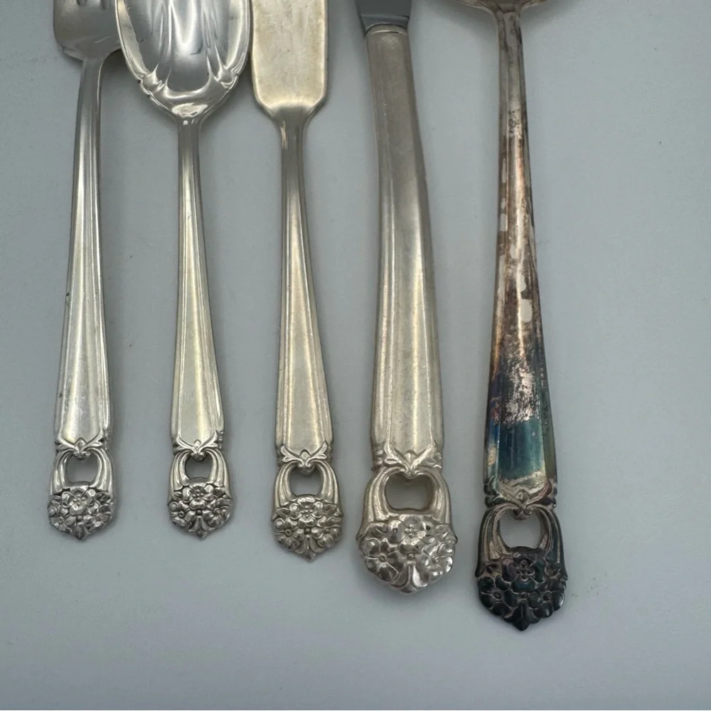 Vintage 1847 Rogers Bros Eternally Yours Silverplate Flatware 12 Piece Lot